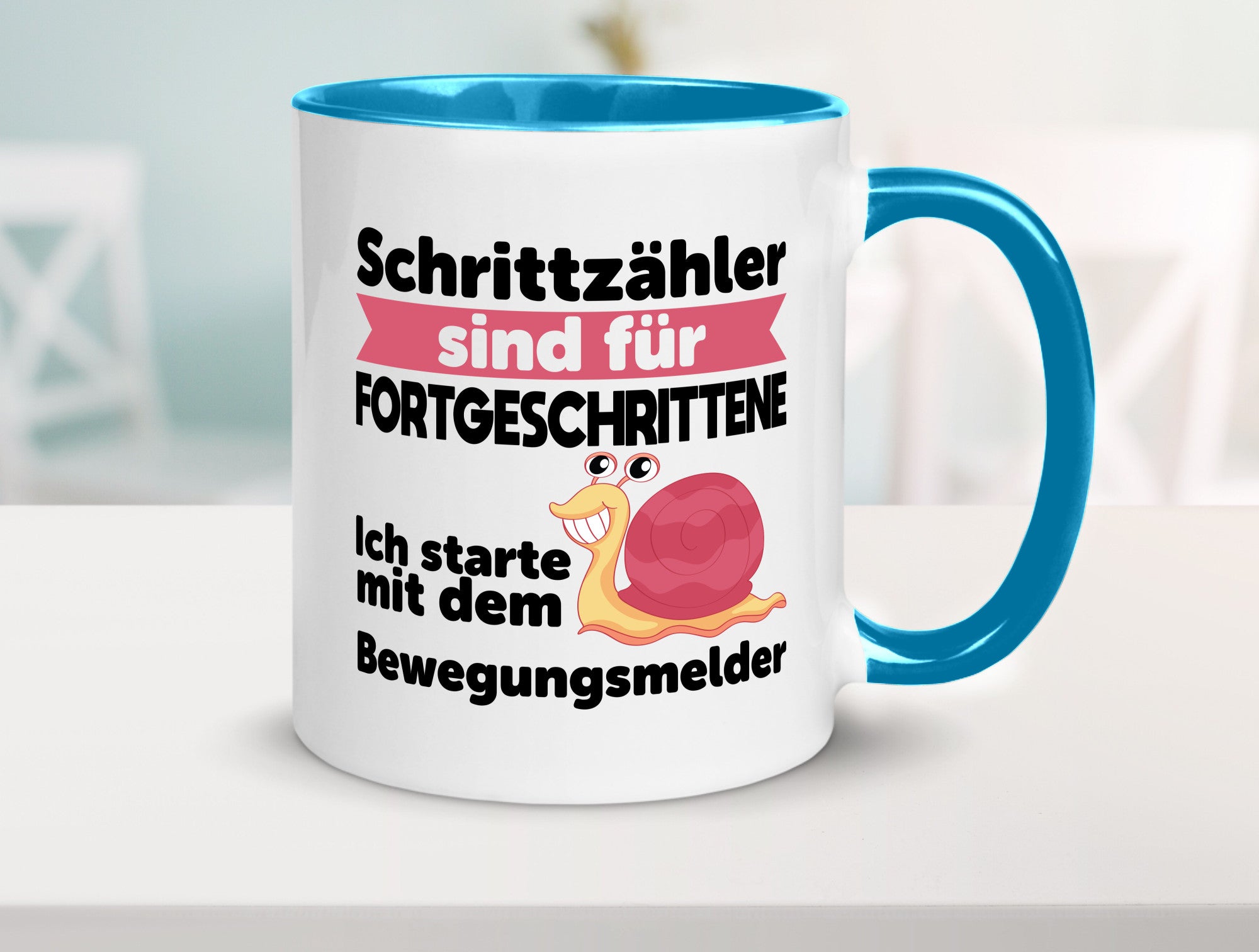 Schrittzähler Fortgeschrittene, Bewegungsmelder | Schnecke Geschenk Humor