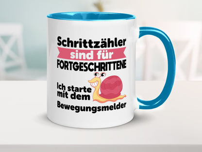 Schrittzähler Fortgeschrittene, Bewegungsmelder | Schnecke Geschenk Humor