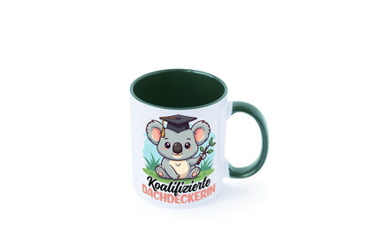 Koalifizierte Dachdeckerin | Dachbau Hausbau Geschenk Humor Geschenkidee Tasse