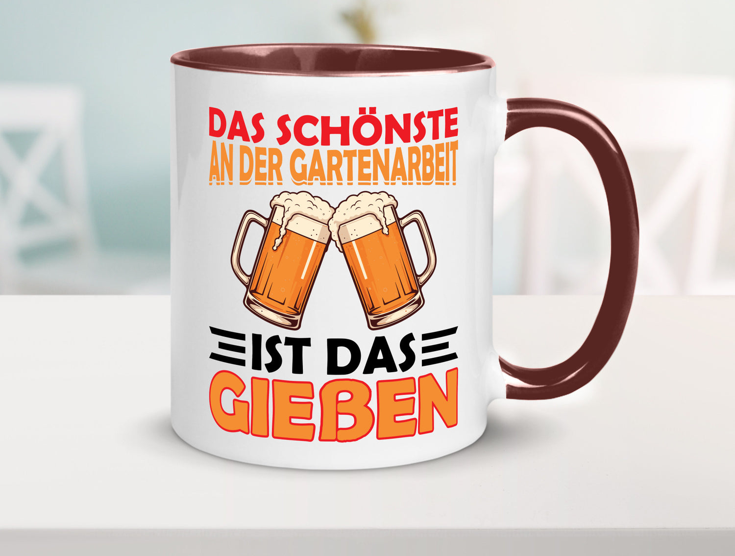 Das schönste an gartenarbeit ist Gießen | Biertrinker Geschenkidee Arbeit