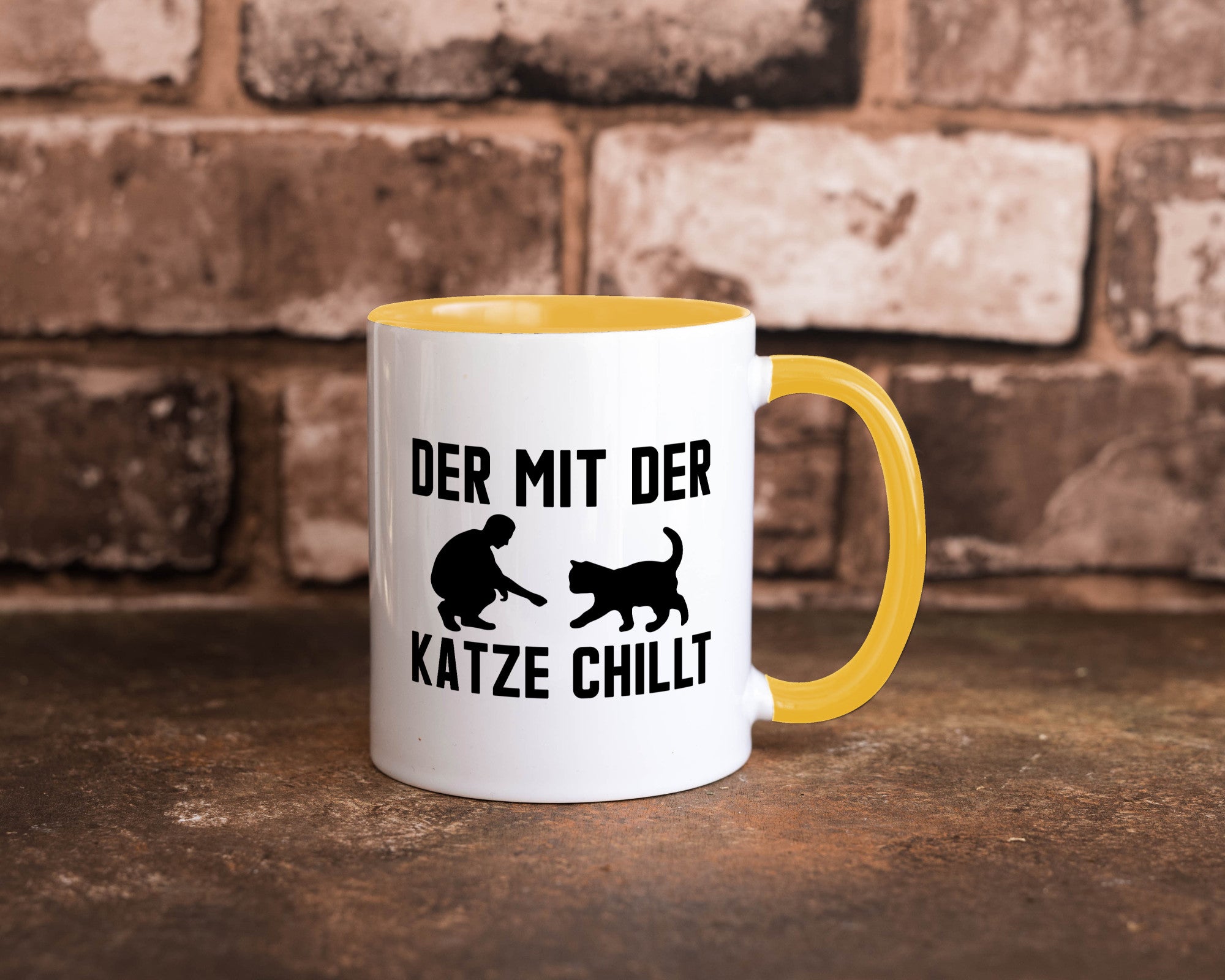 Mit der Katze | Chillen Katzenliebhaber Tierfreund lustiger Spruch Geschenk