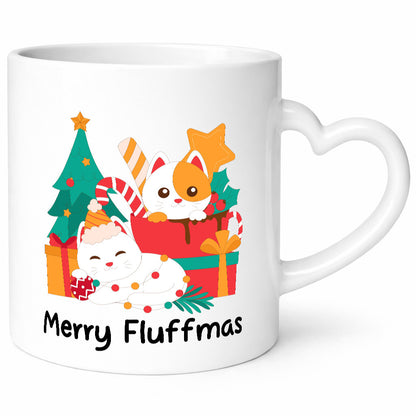 Merry Fluffmas | Weihnachten Katzen weihnachtskatzen lustiger Spruch Geschenk