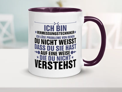 Löse Probleme: Vermessungstechniker | Techniker Humor Geschenkidee Tasse