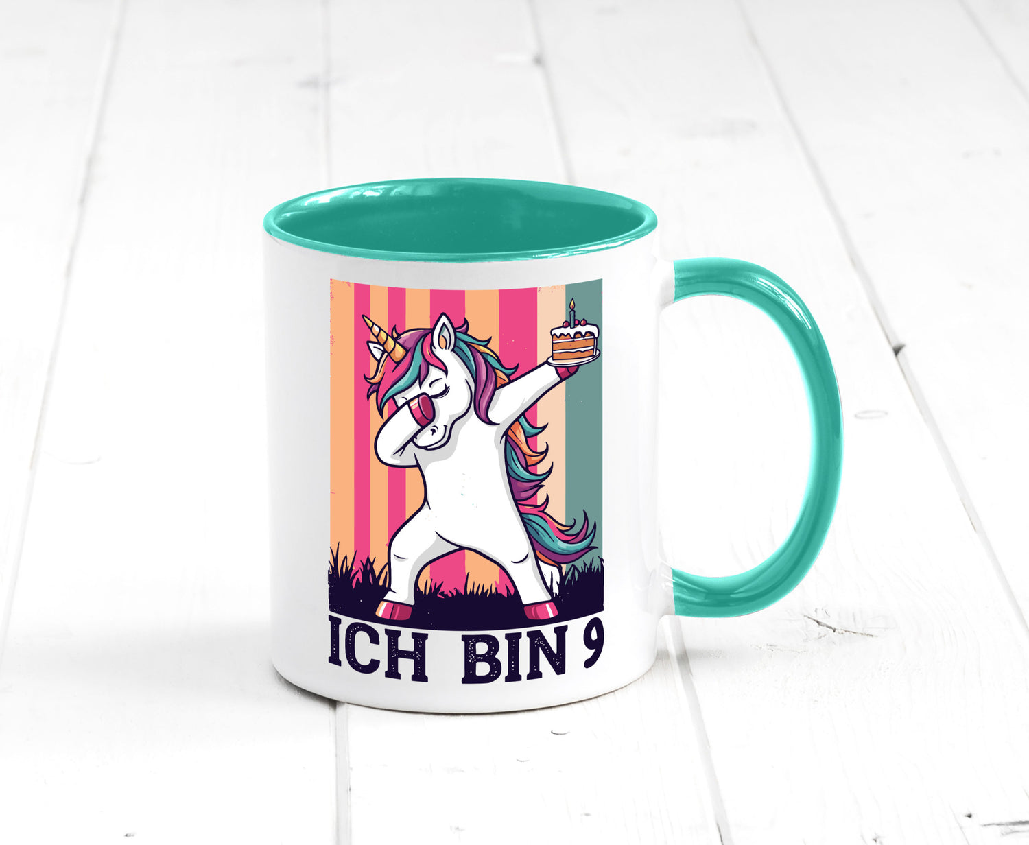 9 Geburtstag | Einhorn Damping Mädchen Humor Geschenkidee Tasse