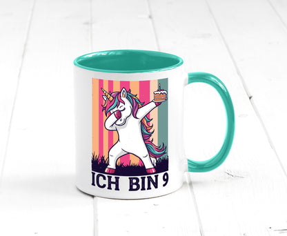 9 Geburtstag | Einhorn Damping Mädchen Humor Geschenkidee Tasse