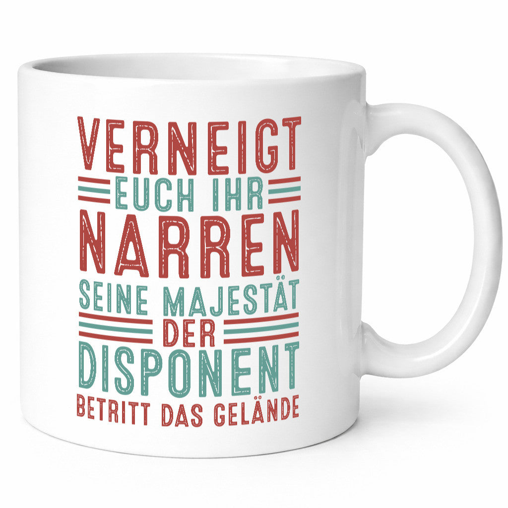 Verneigt euch: Disponent | Zuteiler v2 lustig Humor Geschenkidee Geschenk Tasse