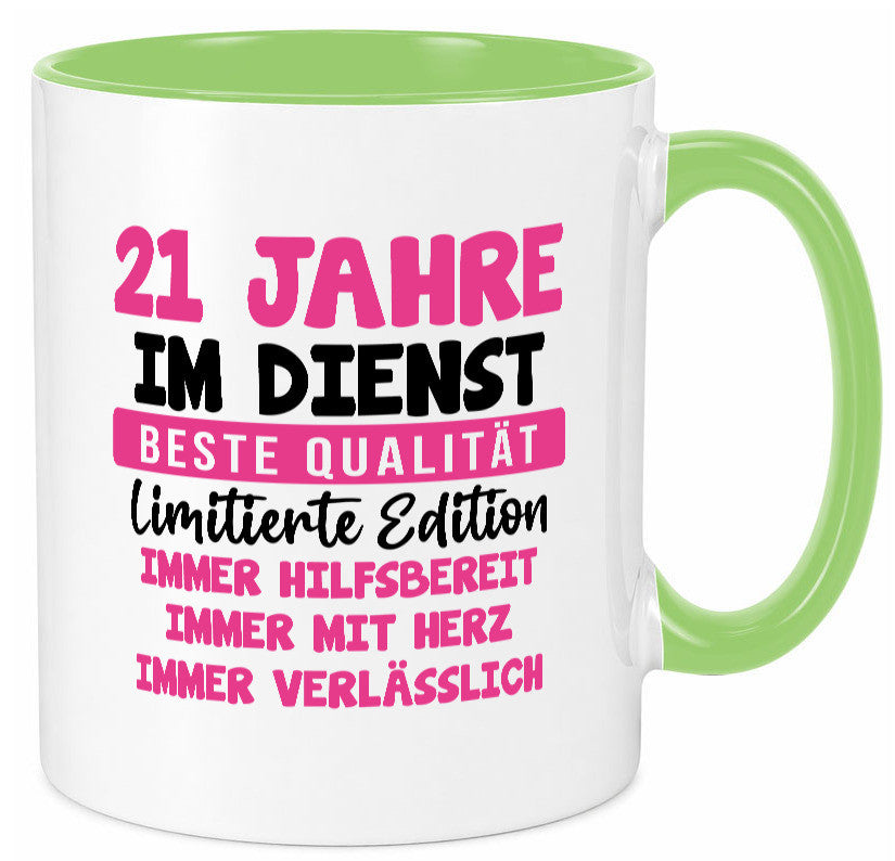 21 Jahre im Dienst | Jubiläum Arbeit v10 lustiger Spruch Geschenk Kollegen Büro
