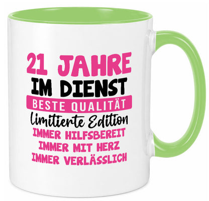 21 Jahre im Dienst | Jubiläum Arbeit v10 lustiger Spruch Geschenk Kollegen Büro