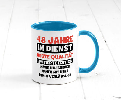 48 Jahre im Dienst | Jubiläum Arbeit v3 Humor Kollegen Büro Geschenkidee Tasse