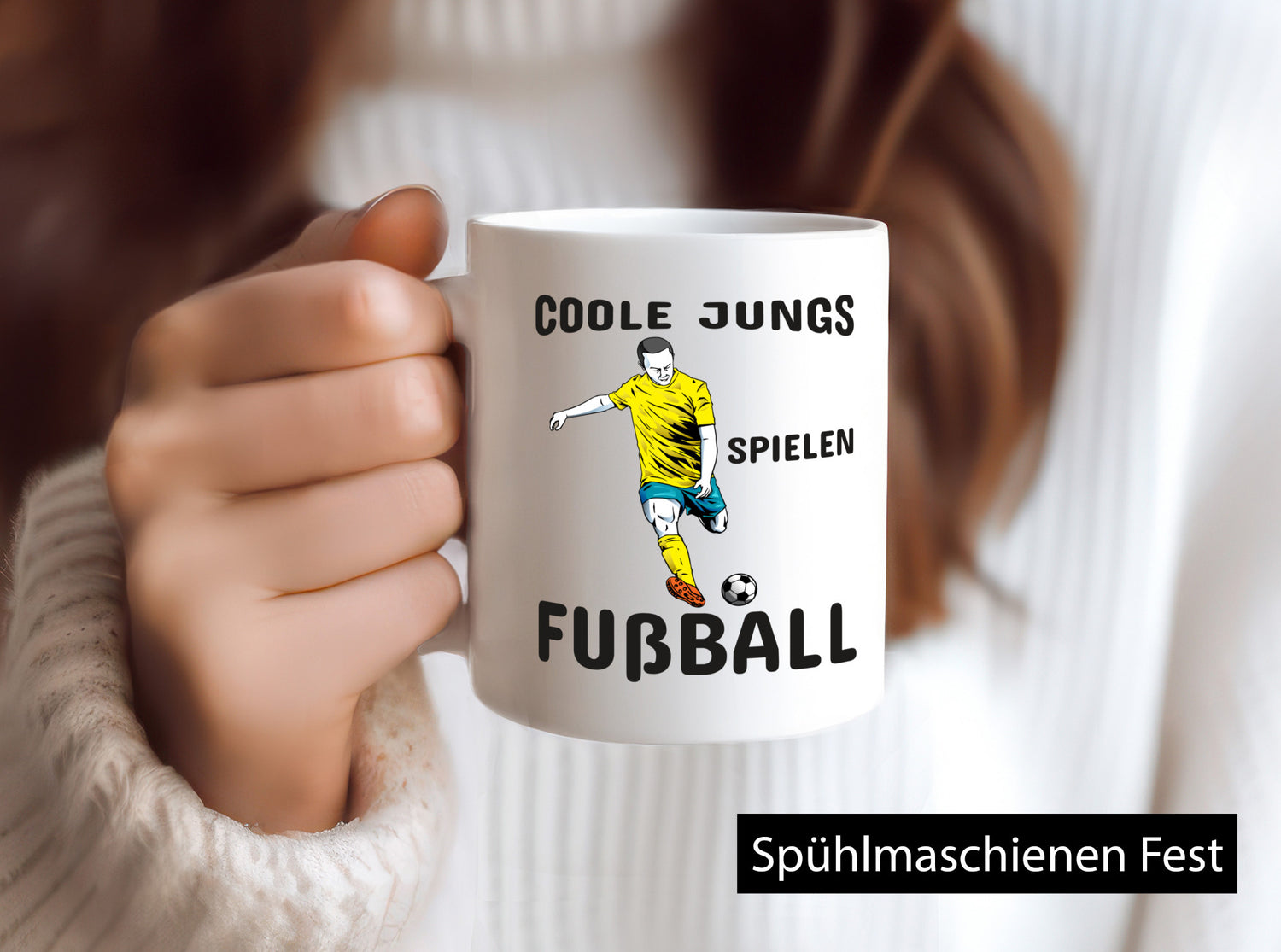 Coole Jungs spielen Fußball | Fußballer Tasse Junge lustiger Spruch Geschenk
