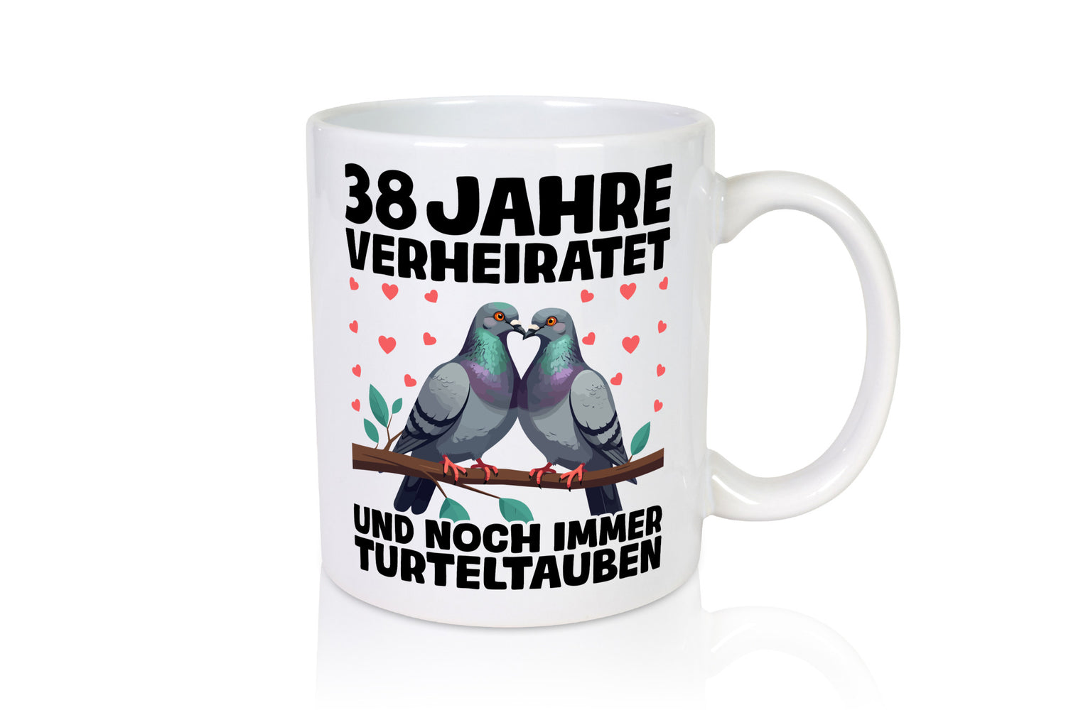 38 Jahre verheiratet | Turteltauben Ehe Ehepaar lustiger Spruch Geschenk Humor