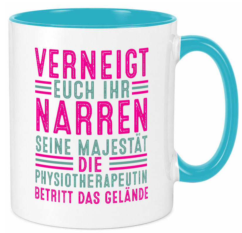 Verneigt euch: Physiotherapeutin Humor Geschenkidee Tasse