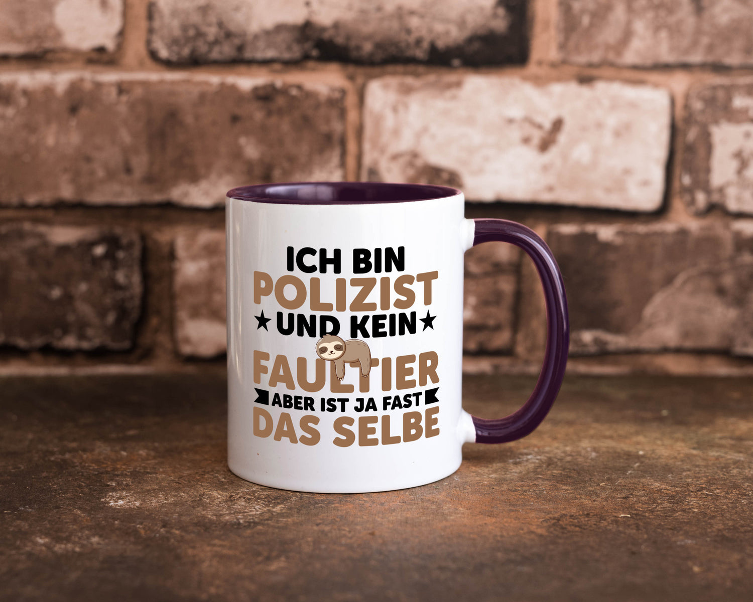 Ich bin kein Faultier: Polizist | Polizei v2 lustig Tierliebhaber Humor