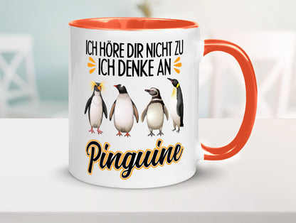 Ich denke an Pinguine Geschenkidee Humor Tasse
