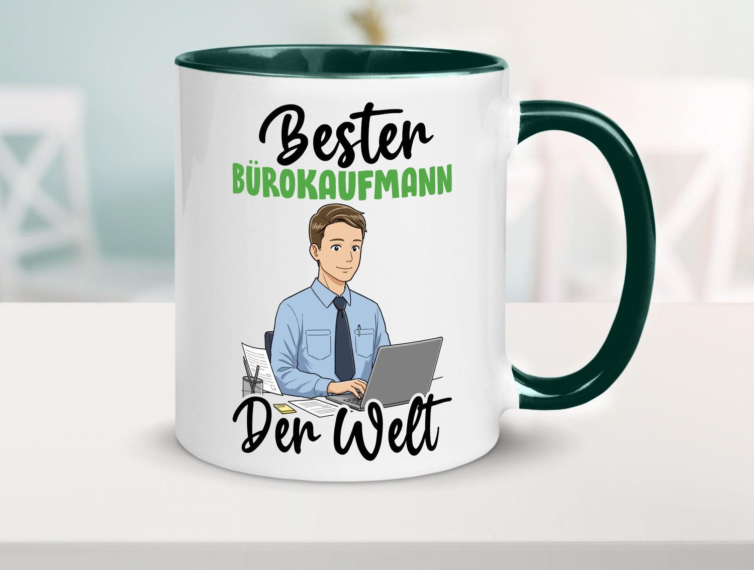 Bester Bürokaufmann | Kaufmann v2 lustig Arbeit Kollegen Büro Geschenk Tasse