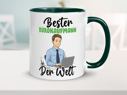 Bester Bürokaufmann | Kaufmann v2 lustig Arbeit Kollegen Büro Geschenk Tasse