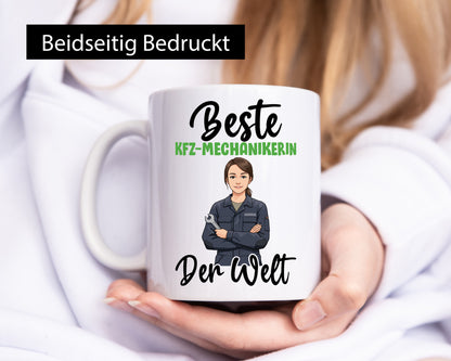 Beste KFZ-Mechanikerin | Mechaniker KFZ v2 Humor Geschenkidee Tasse