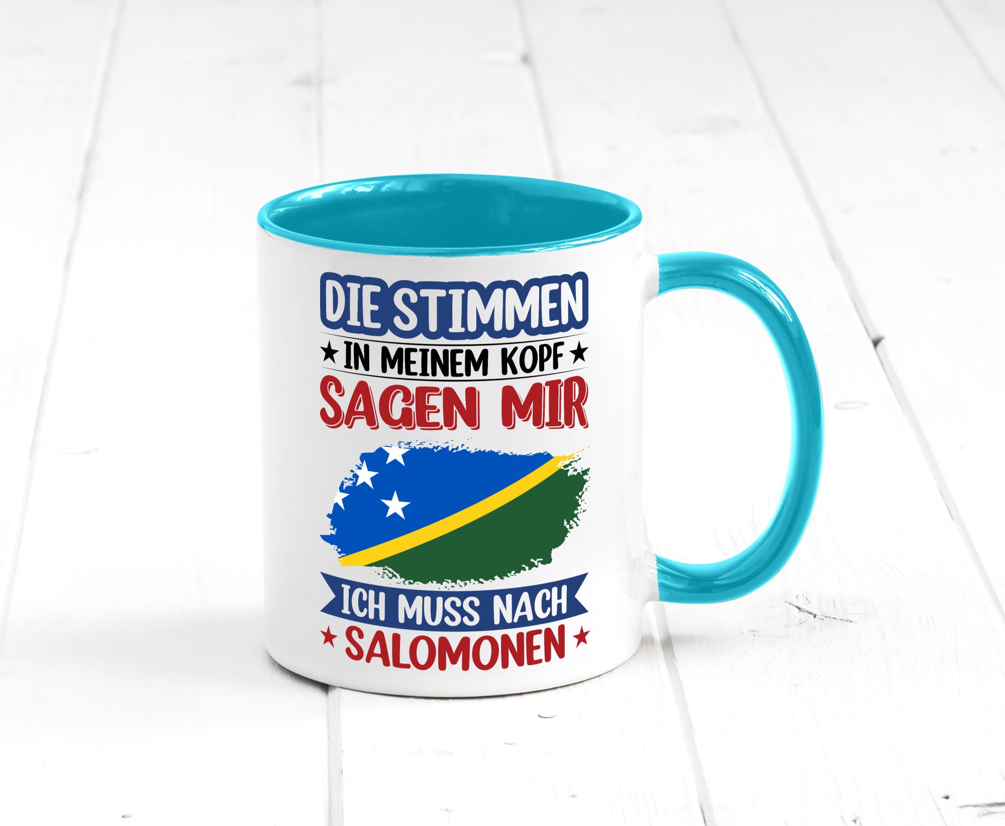Salomonen | Urlaub Stimmen in meinem Kopf Traumland v2 Humor Geschenkidee Tasse
