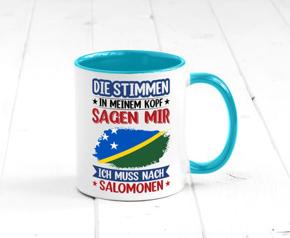 Salomonen | Urlaub Stimmen in meinem Kopf Traumland v2 Humor Geschenkidee Tasse
