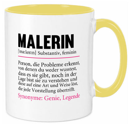 Malerin | Spruch Beruf lustig Malerinnen Humor Arbeit Kollegen Büro