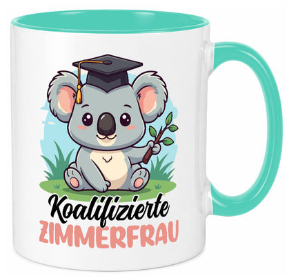 Koalifizierte Zimmerfrau| Holzbau | Handwerkerin lustiger Spruch Geschenk Humor