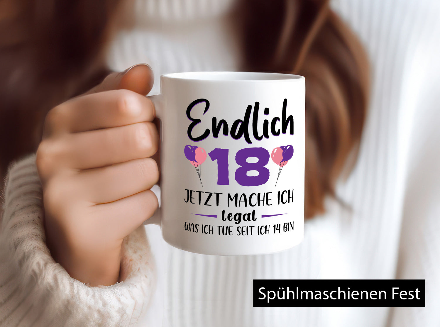18. Geburtstag | ich darf jetzt alles Junge Mädchen Geschenkidee Humor Tasse
