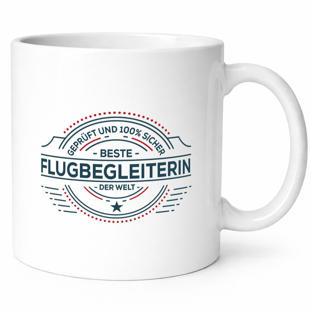 Geprüft und sicher: Flugbegleiterin | Stewardess Flughafen Geschenkidee Humor