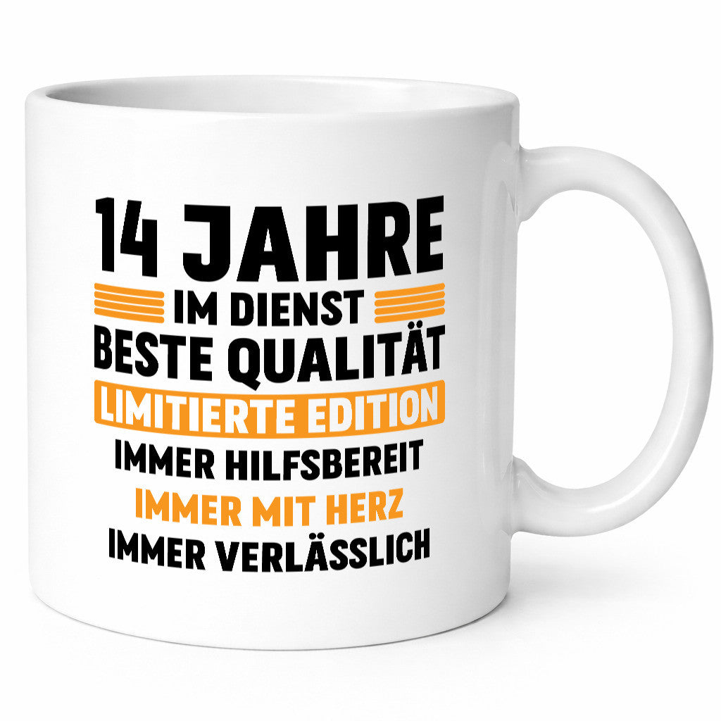 14 Jahre im Dienst | Jubiläum Arbeit v2 Geschenk Kollegen Büro lustiger Spruch