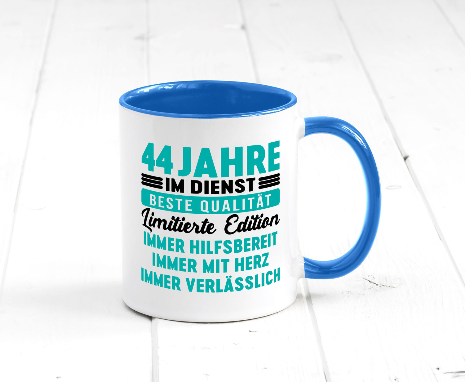44 Jahre im Dienst | Jubiläum Arbeit v5 lustig Kollegen Büro Geschenk Tasse