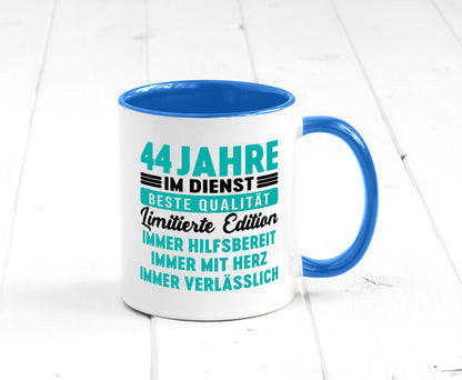 44 Jahre im Dienst | Jubiläum Arbeit v5 lustig Kollegen Büro Geschenk Tasse