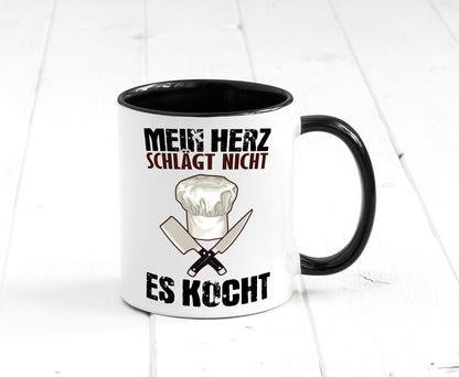 Mein Herz kocht Humor Geschenkidee Tasse