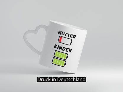 Mutter akku leer | Kinder voll Muttertag Geschenk Familie Geschenkidee lustiger