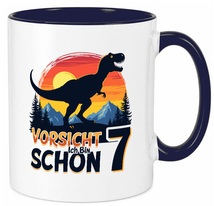 7. Geburtstag | 7 Jahre Dinosaurier v2 Geschenk Geschenkidee lustiger Spruch