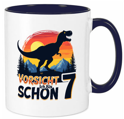7. Geburtstag | 7 Jahre Dinosaurier v2 Geschenk Geschenkidee lustiger Spruch
