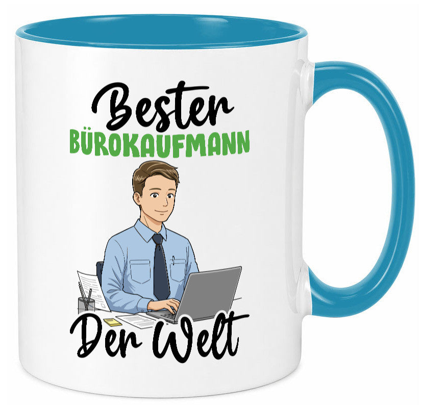 Bester Bürokaufmann | Kaufmann v2 lustig Arbeit Kollegen Büro Geschenk Tasse