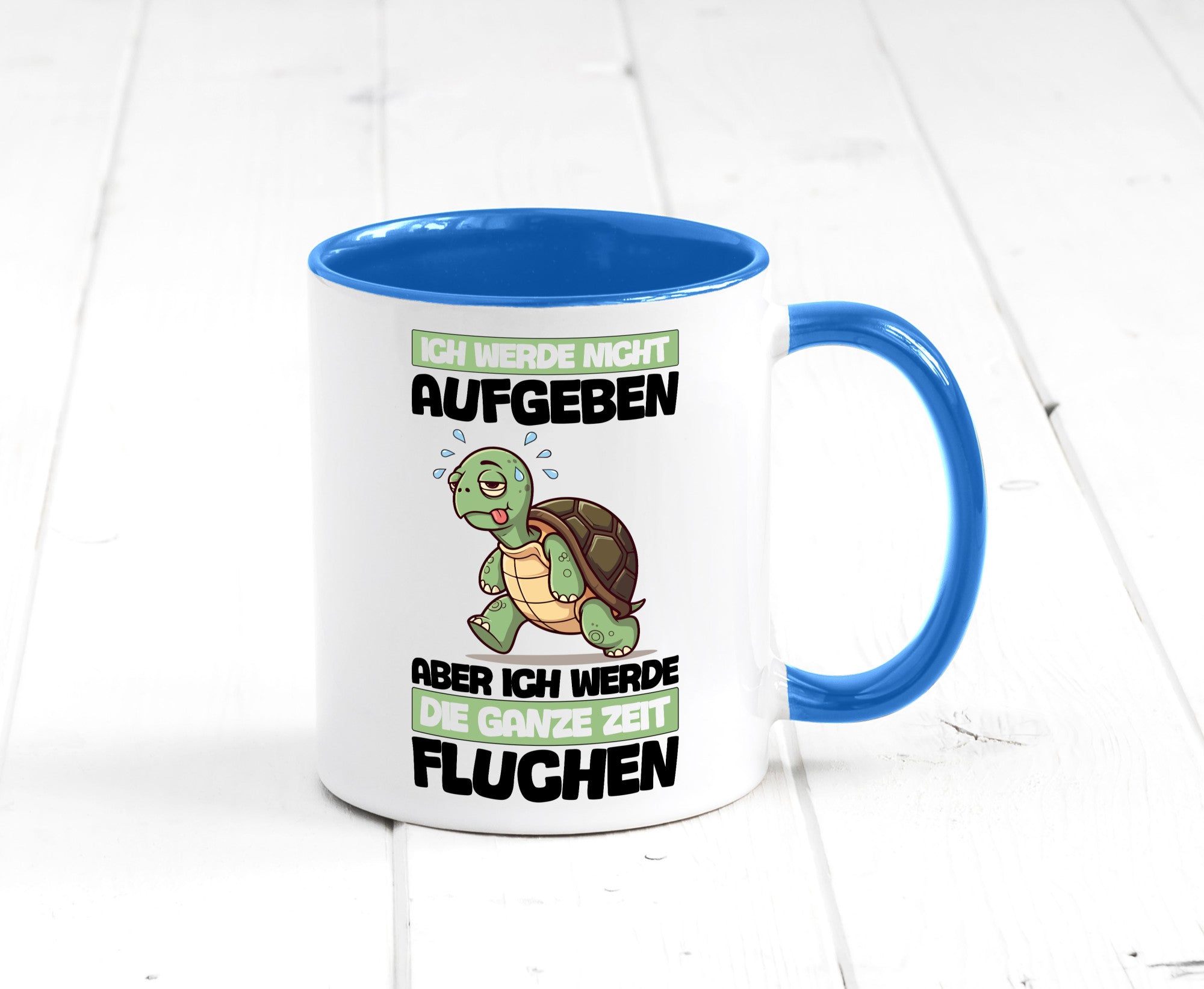 Ich geb nicht auf werde aber fluchen | Schildkröte Joggen v2 Humor Geschenkidee