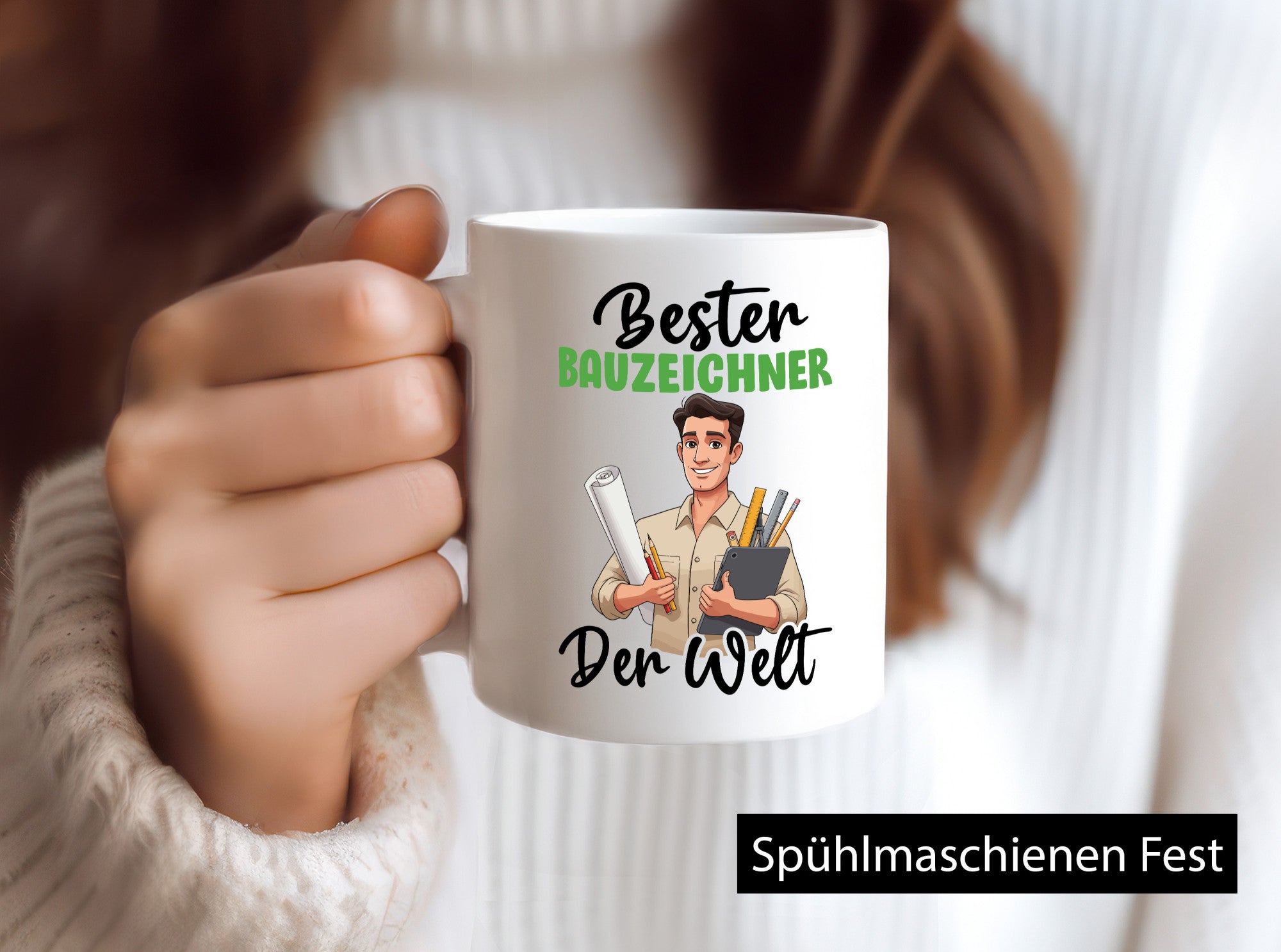 Bester Bauzeichner | Zeichner v2 lustiger Spruch Geschenk Humor Geschenkidee