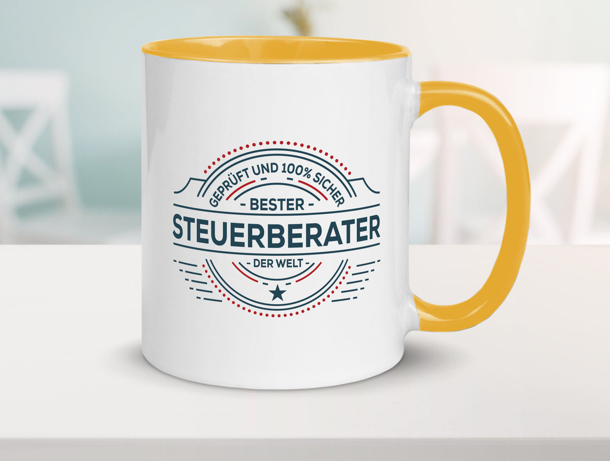 Geprüft und sicher: Steuerberater | Steuern Geschenk Humor Geschenkidee Tasse