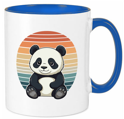 Panda Bär | Retro Vintage sunset v2 lustiger Spruch Geschenk Humor Geschenkidee Tasse