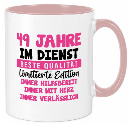 49 Jahre im Dienst | Jubiläum Arbeit v10 lustig Kollegen Büro Geschenk Tasse