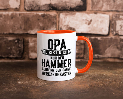 Opa ist der Hammer | Großvater Tasse Werkzeugkasten lustig Familie Geschenkidee