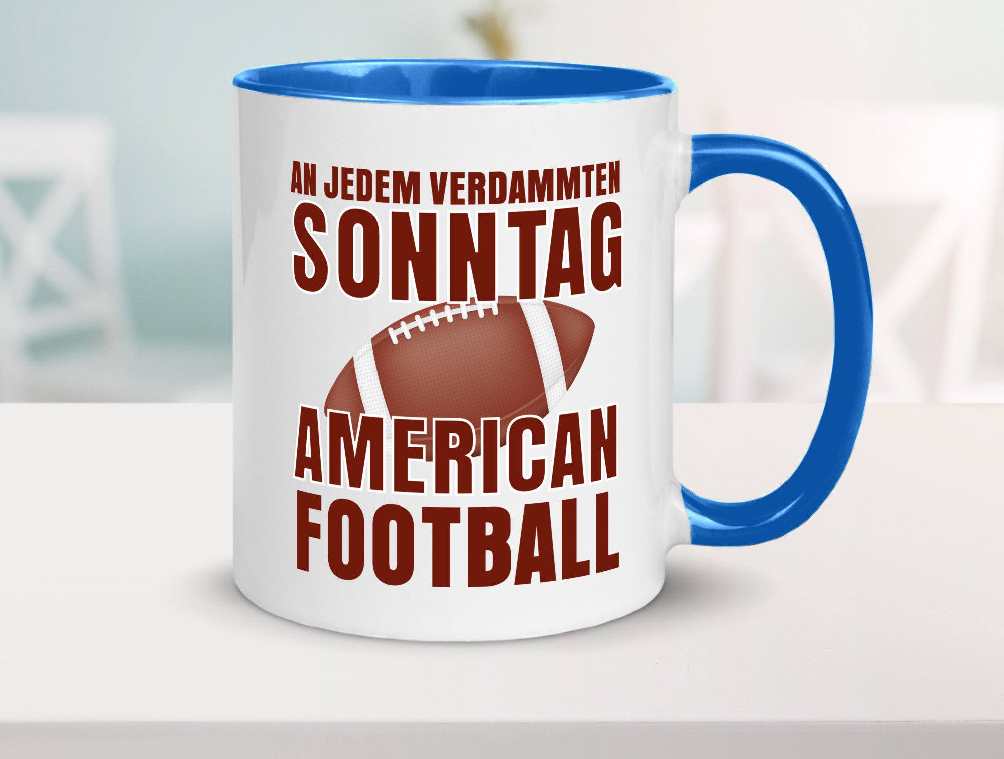 American Football | Sportfan Motiv jeden Sonntag Humor Geschenkidee Tasse