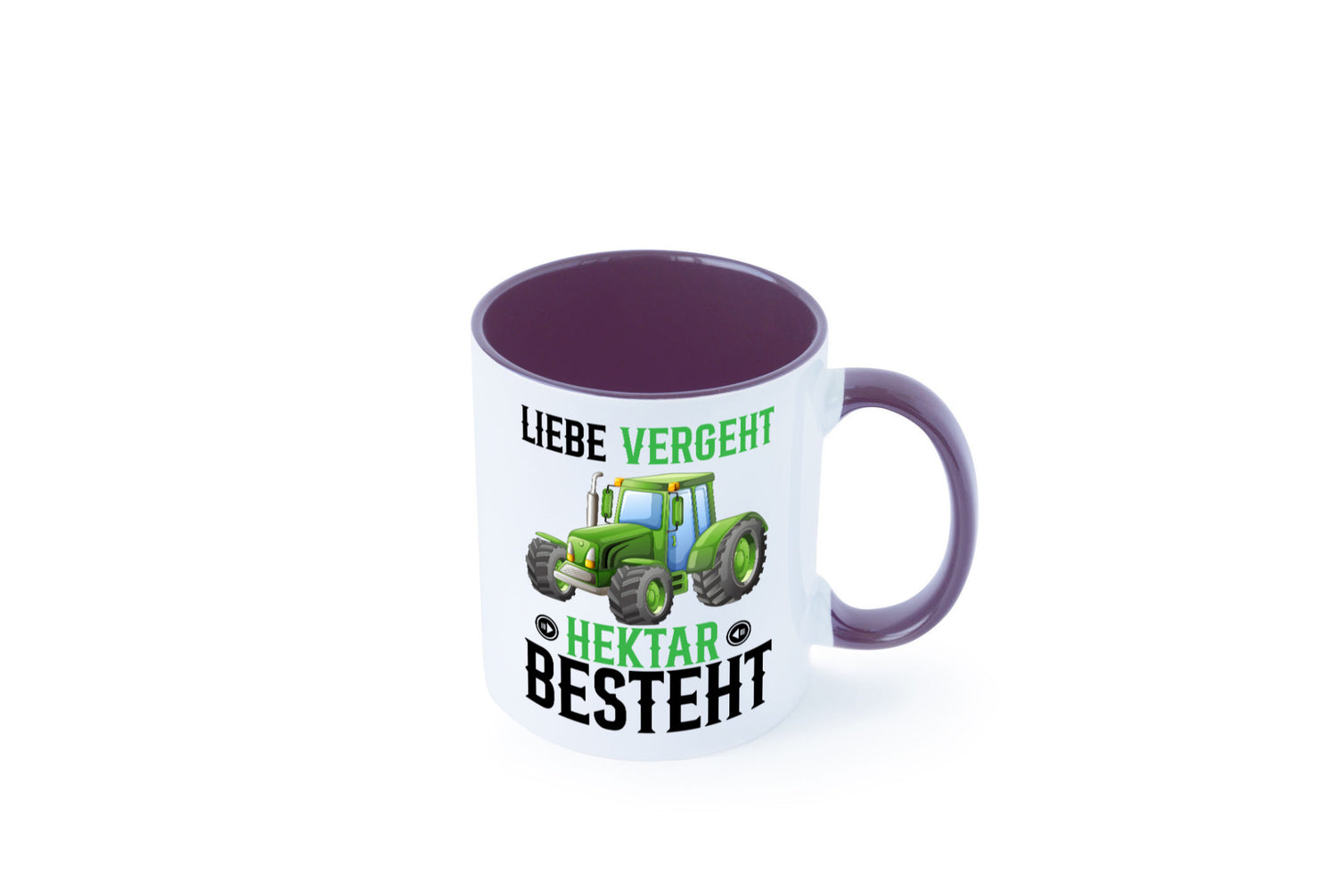 Liebe vergeht Hektar besteht | Traktor Bauer landwirt Humor Geschenkidee Tasse