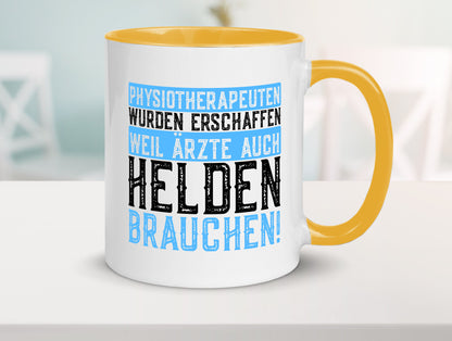 Physiotherapeut | Helden Therapeutin lustiger Spruch Humor Geschenkidee Tasse