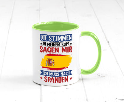 Spanien | Urlaub Stimmen in meinem Kopf Traumland v2 lustiger Spruch Geschenk