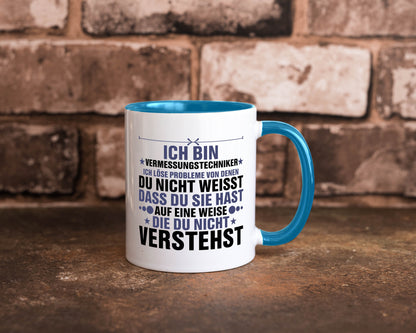 Löse Probleme: Vermessungstechniker | Techniker Humor Geschenkidee Tasse