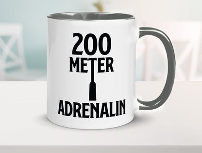 200 Meter Adrenalin v2 lustig Humor Geschenkidee Geschenk Tasse