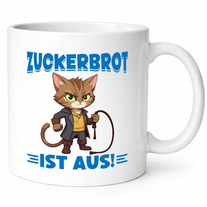 Zuckerbrot ist aus | Katze mit Peitsche Geschenk Tierliebhaber Humor lustiger