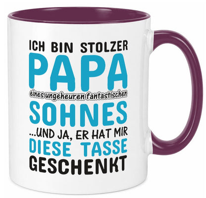 Stolzer Papa | Vater Tasse Fantastischer Sohn Humor Geschenk Familie