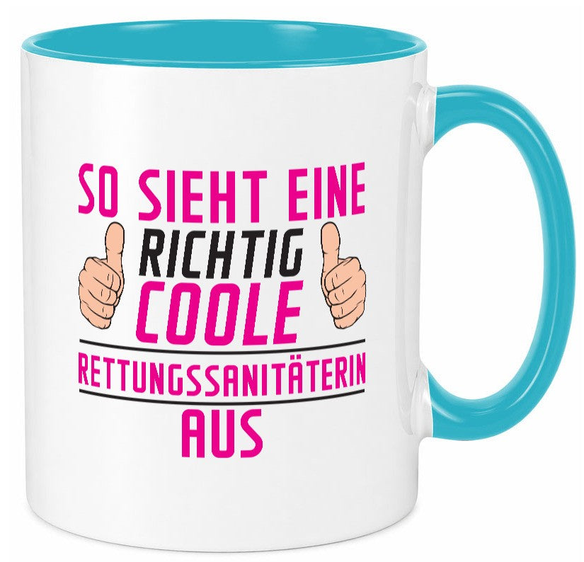 Richtig Coole Rettungssanitäterin | Sanitäter lustiger Spruch Geschenk Humor Tasse